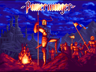 Powermonger title screen for Super Nintendo